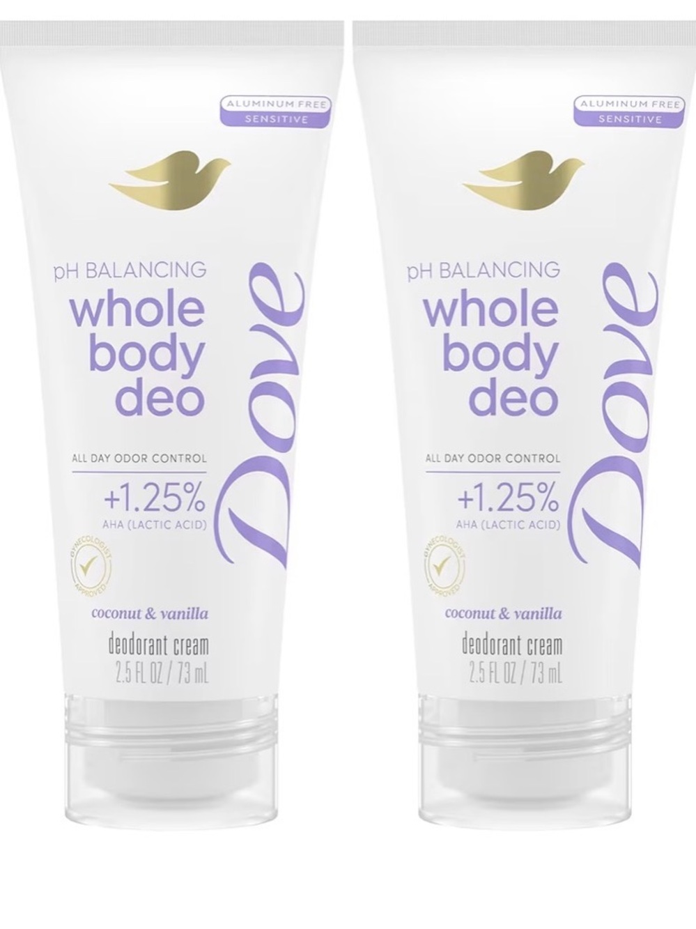 Dove pH Balancing Whole Body Deo - Coconut & Vanilla -All day odor control